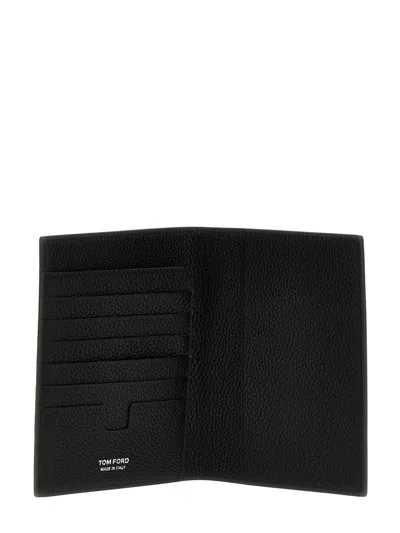 Tom Ford Logo Passport Holder In Black