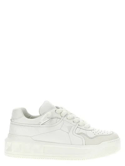 Valentino Garavani Mens White One Stud Xl Chunky-sole Leather Low-top Trainers