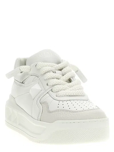 Valentino Garavani Mens White One Stud Xl Chunky-sole Leather Low-top Trainers