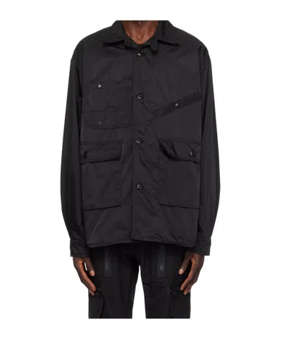 Junya Watanabe Asymmetric Pocket-detail Shirt In Black