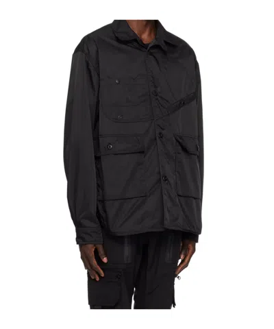 Junya Watanabe Asymmetric Pocket-detail Shirt In Black