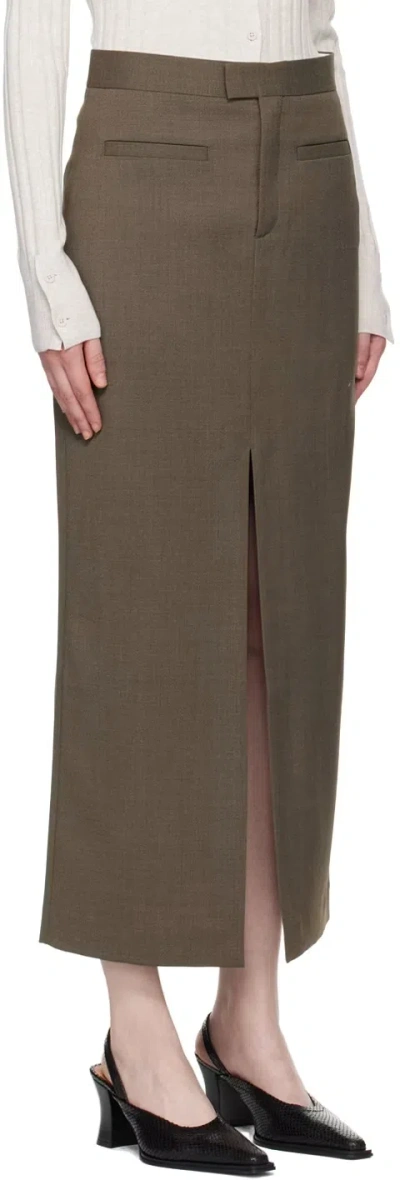 Filippa K Brown Tailored Maxi Skirt