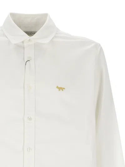 Junya Watanabe Classic Button-up Shirt With Embroidered Detail In White
