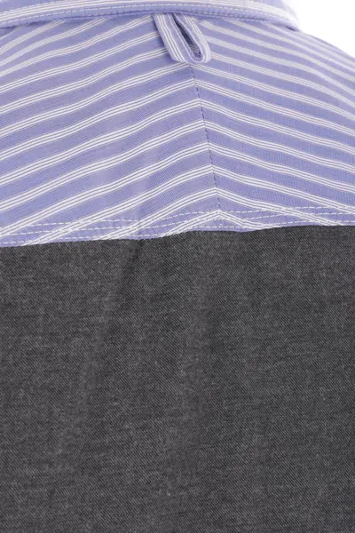 Junya Watanabe Striped Long-sleeved Shirt In Blue