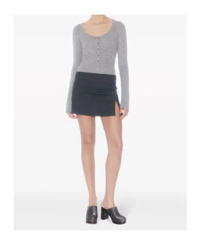 Filippa K Gray Tailored Miniskirt In Black