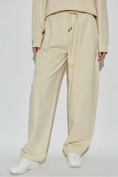 Sportmax Noble Joggers With Drawstring Waist In Neutral