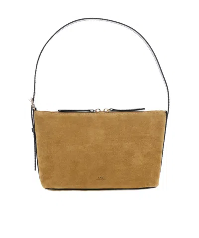 Apc Sac Vera Shoulder Bags Suede And Smooth Leather
