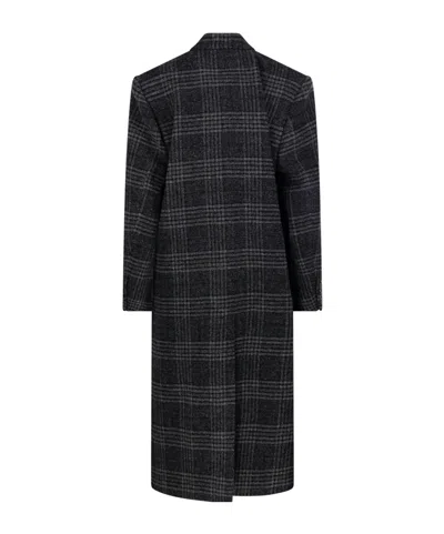 Isabel Marant Étoile Long Checked Double-breasted Notched Lapels Coat