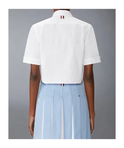 Thom Browne Shirt Short Sleeve Collar Button-down In White