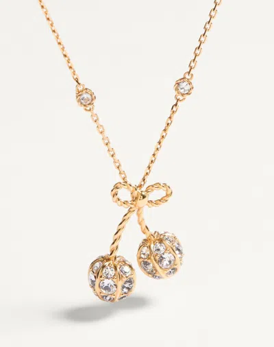 Valentino Cherrifyc Metal Necklace With Swarovski Crystals