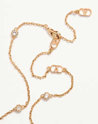 Valentino Cherrifyc Metal Necklace With Swarovski Crystals