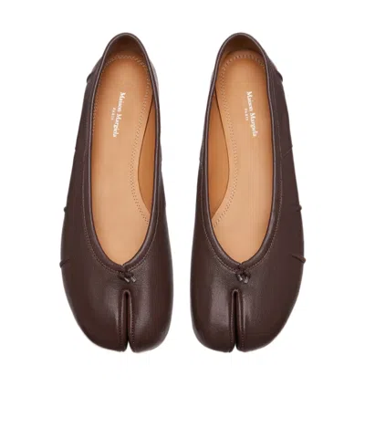 Maison Margiela New Round Toe Ballerina With Stitch Detailing