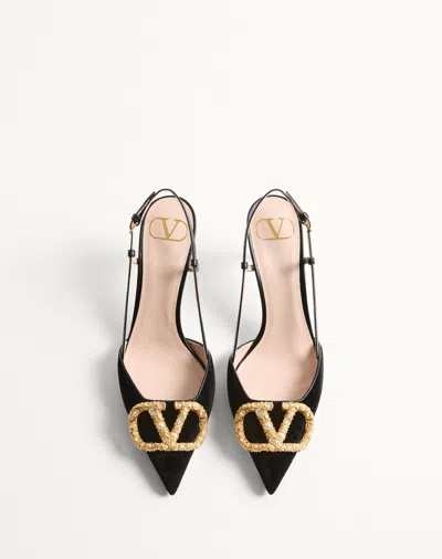 Valentino Vlogo Signature Pointed Toe Pumps In Black