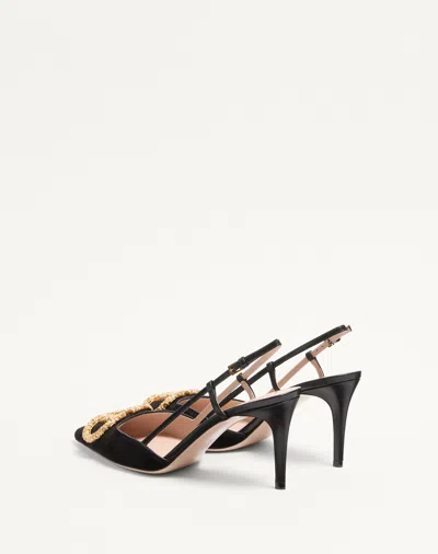 Valentino Vlogo Signature Pointed Toe Pumps In Black