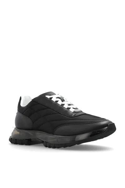 Givenchy Quilted Black Sneakers With Translucent Sole And Contrasting Laces In Black