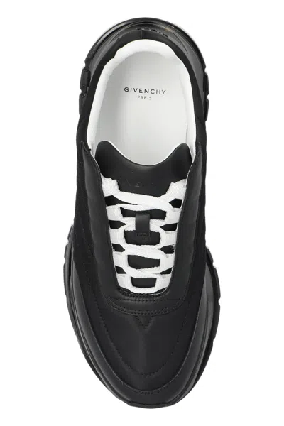 Givenchy Quilted Black Sneakers With Translucent Sole And Contrasting Laces In Black