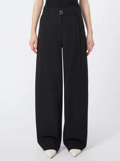 Sportmax Straight Trousers With Knitted Detail