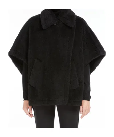 Max Mara Cape In Alpaca And Wool Teddy Fabric