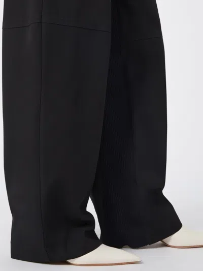 Sportmax Straight Trousers With Knitted Detail