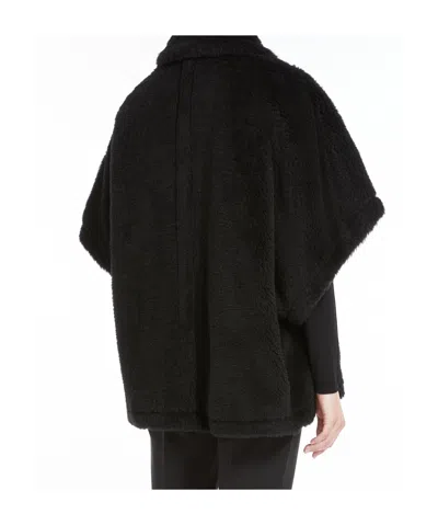 Max Mara Cape In Alpaca And Wool Teddy Fabric