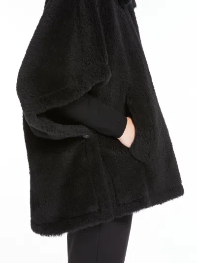 Max Mara Cape In Alpaca And Wool Teddy Fabric