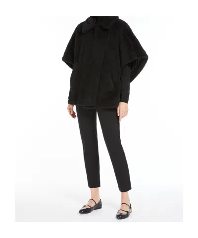 Max Mara Cape In Alpaca And Wool Teddy Fabric