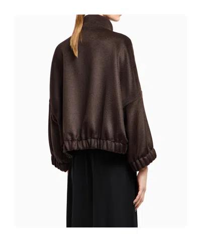 Giorgio Armani Alpaca And Wool Pea Coat