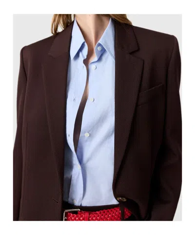 Stella Mccartney Single-breasted Peak-lapel Blazer In Brown
