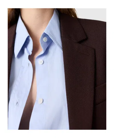 Stella Mccartney Single-breasted Peak-lapel Blazer In Brown
