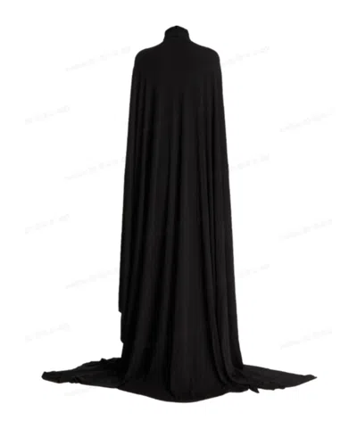 Balenciaga High Neck Semi Fitted Dress In Black