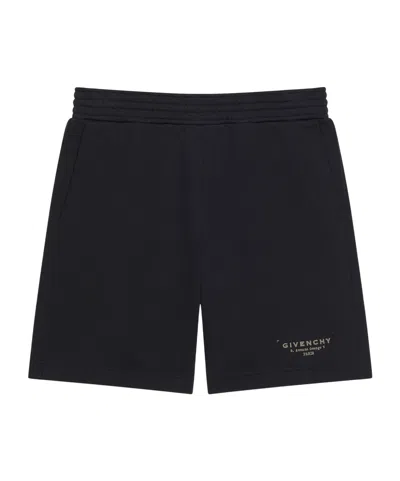 Givenchy Mens Black Relaxed-fit Logo-print Cotton-jersey Shorts Xl In Black