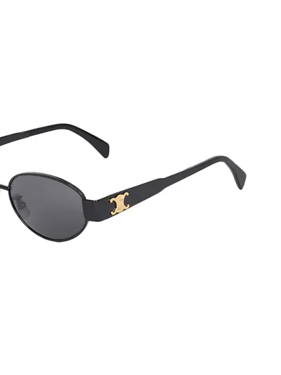 Celine Triomphe Metal 01 Metal Sunglasses In Black