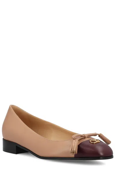 Valentino Vlogo Signature Tassel Embellished Slip-on Ballet Flats