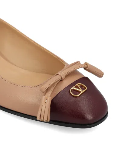 Valentino Vlogo Signature Tassel Embellished Slip-on Ballet Flats