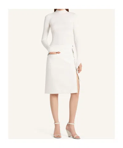 Courrèges Zip-fastening Skirt In Neutral
