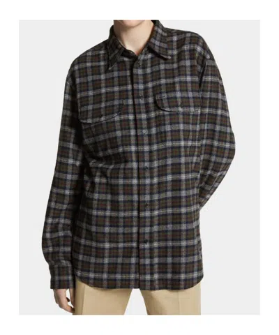 Dsquared2 Dsquared Embroidered Flanel Shirt In Blue