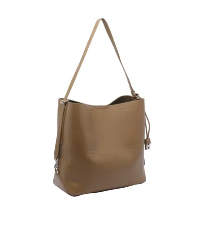 Hogan Shopper Shoulder Bag Top Handle In Brown