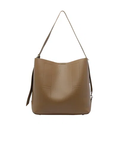 Hogan Shopper Shoulder Bag Top Handle In Brown