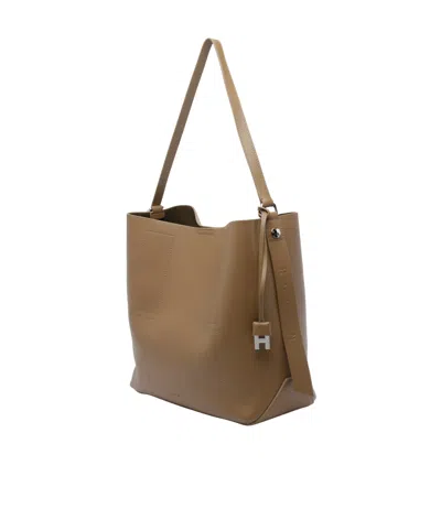Hogan Shopper Shoulder Bag Top Handle In Brown