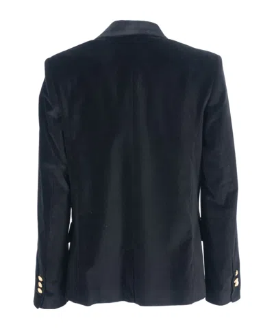 Balmain Long-sleeved Suit Jacket In Blue