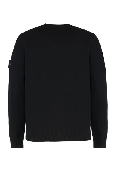 Stone Island Cotton Sweatshirt In Black