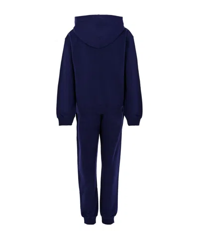 Moschino Long-sleeved Sweatshirt And Sweatpants Two-pack In Blue