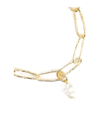 Forte Forte Hammered-link Pearl Necklace