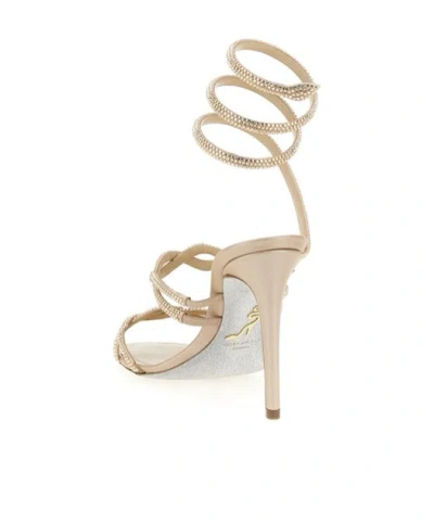 René Caovilla Round Toe High Heel Sandals