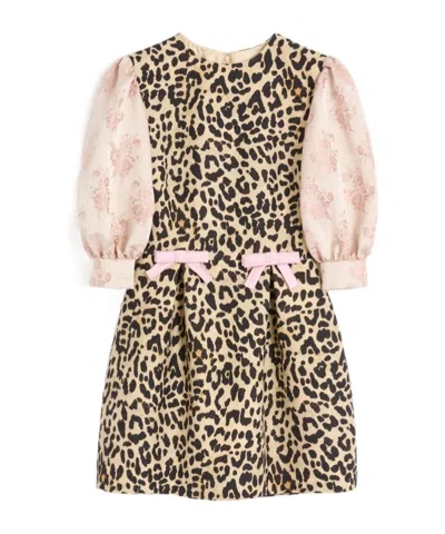 Valentino Leopard Print Dress In Brown