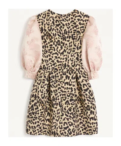 Valentino Leopard Print Dress In Brown