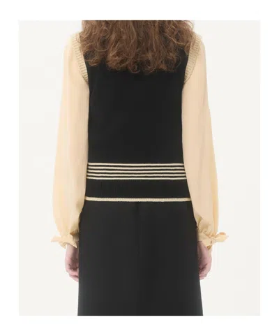 Valentino Virgin Wool Le Chat De La Maison Sweater Vest In Multi