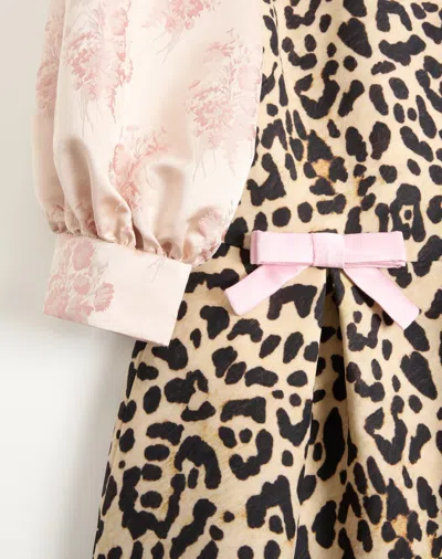 Valentino Leopard Print Dress In Brown