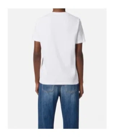 Elisabetta Franchi White Cotton Jersey T-shirt With Necklace Detail In White