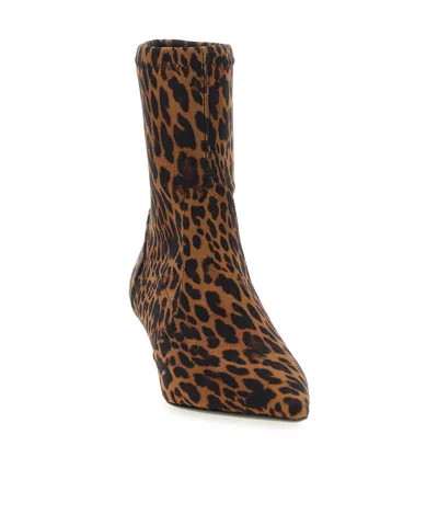 Stuart Weitzman Leopard Print Ankle Boots In Multi